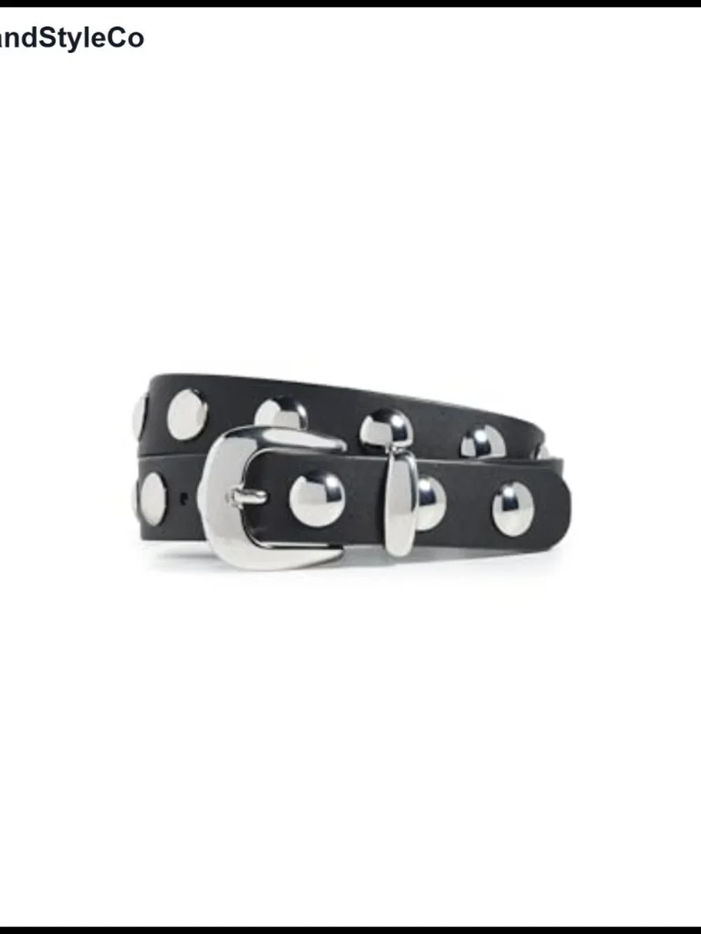 Madewell Studded Western Belt in Leather